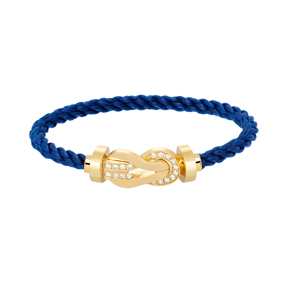 [Vicky]CHANCE LARGE 8 FIGURE BUCKLE HALF DIAMOND BRACELET GOLD