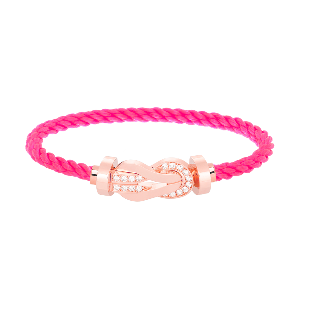 [Vicky]CHANCE LARGE 8 FIGURE BUCKLE HALF DIAMOND BRACELET ROSE GOLD