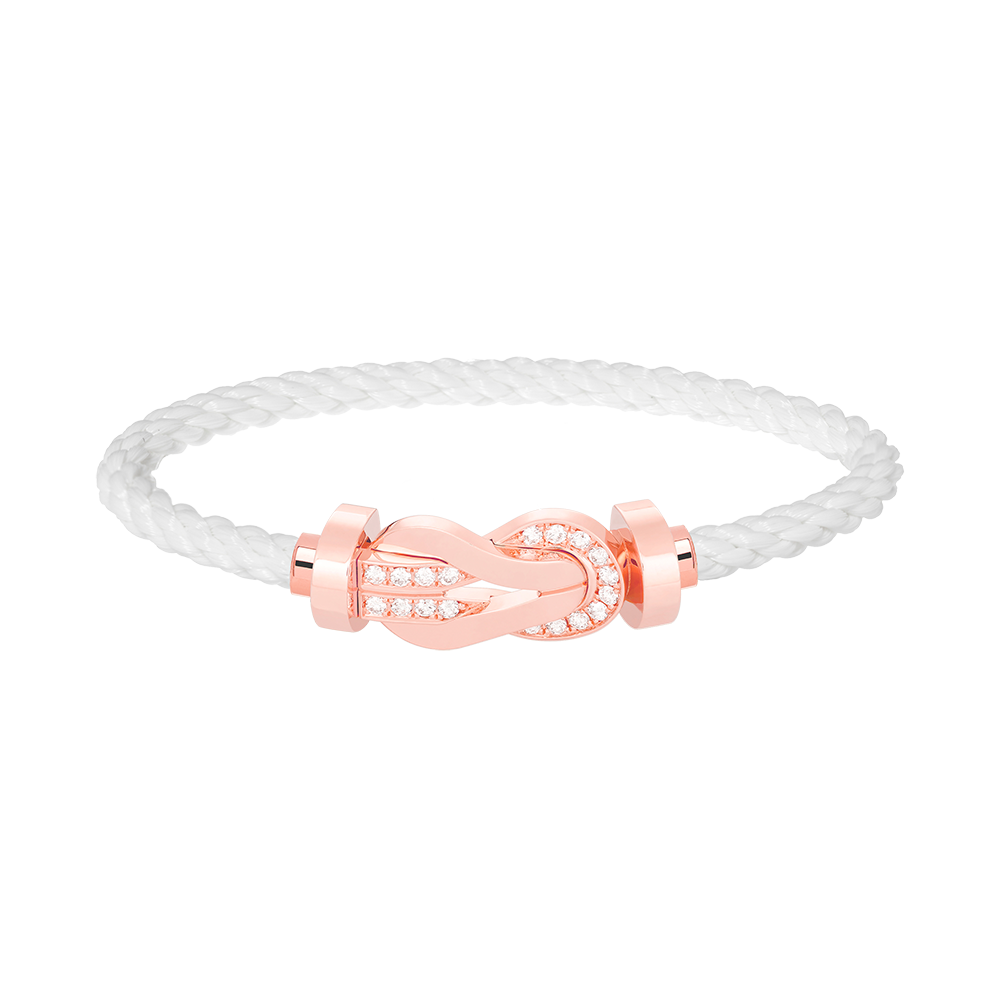 [Vicky]CHANCE LARGE 8 FIGURE BUCKLE HALF DIAMOND BRACELET ROSE GOLD