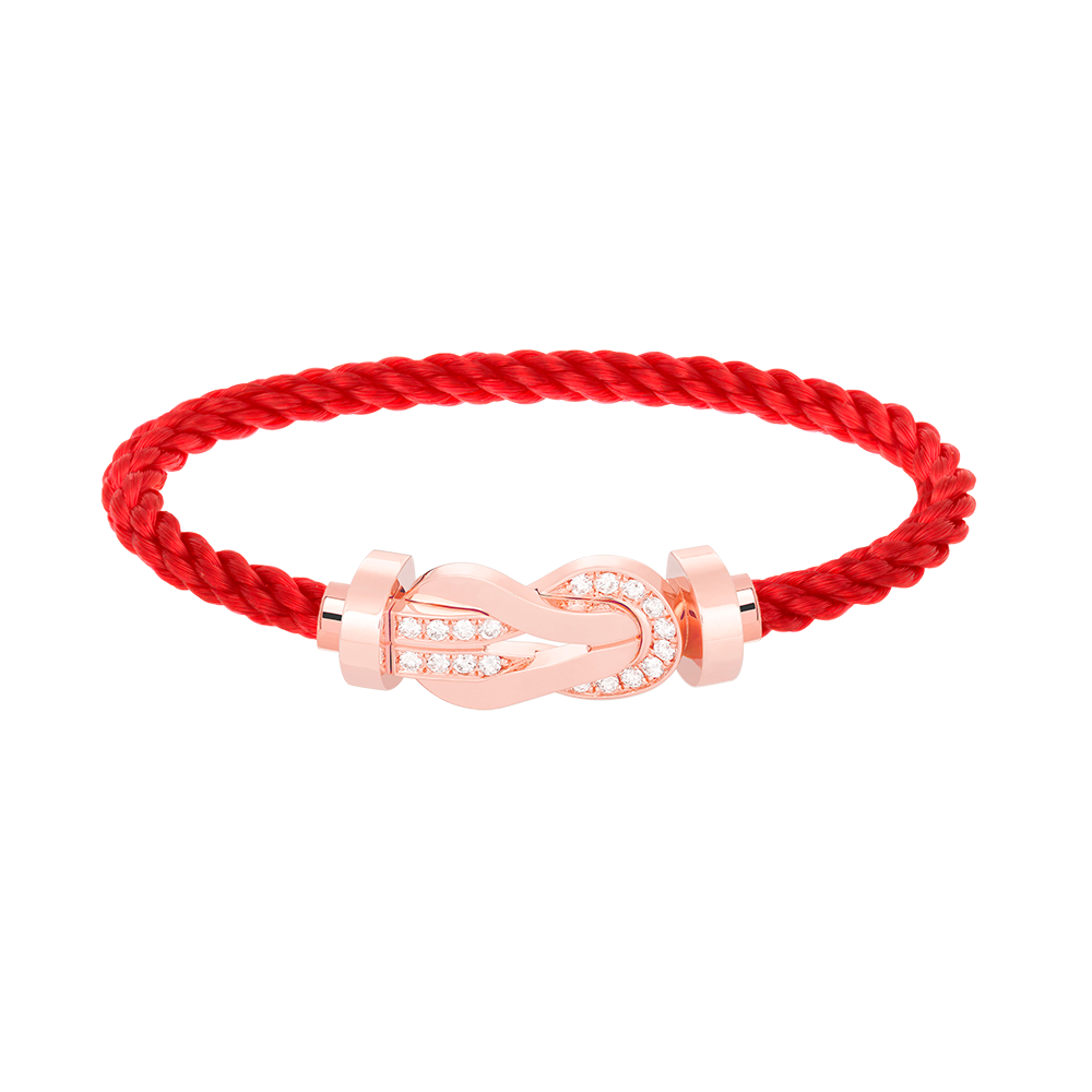 [Vicky]CHANCE LARGE 8 FIGURE BUCKLE HALF DIAMOND BRACELET ROSE GOLD