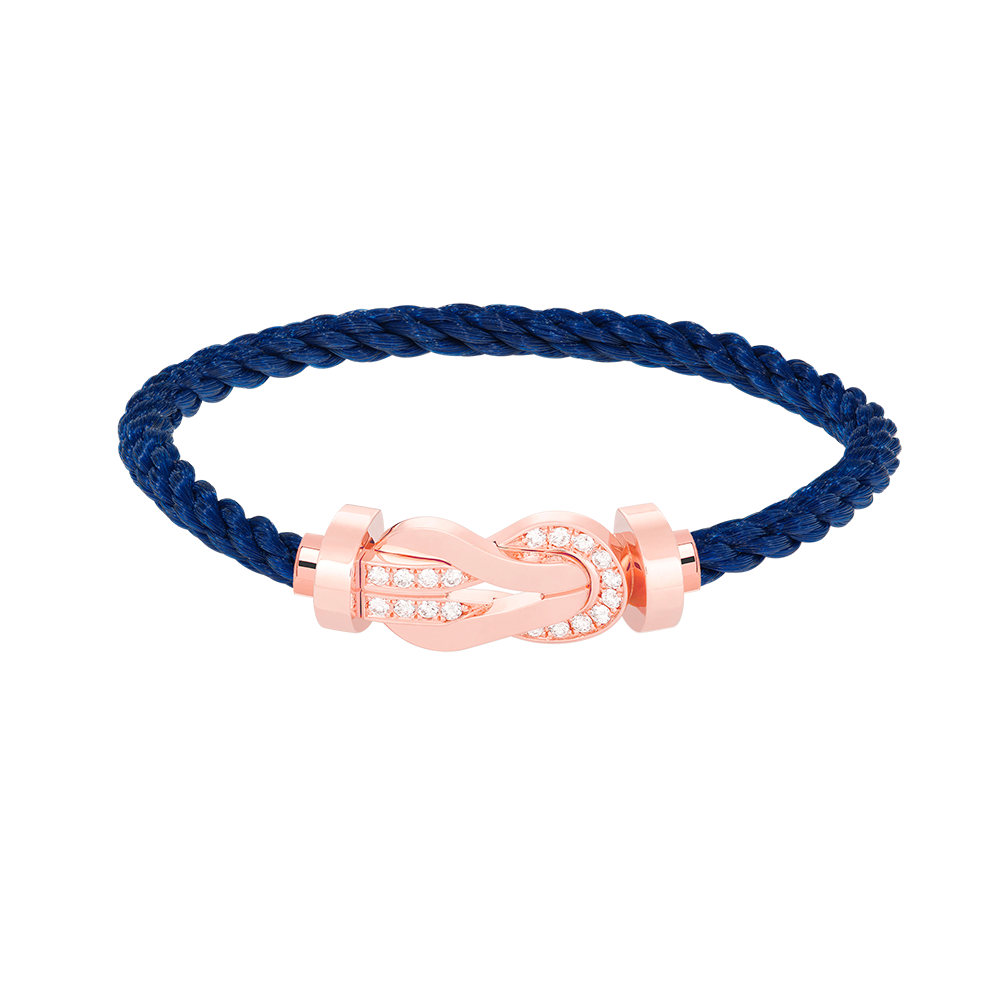 [Vicky]CHANCE LARGE 8 FIGURE BUCKLE HALF DIAMOND BRACELET ROSE GOLD