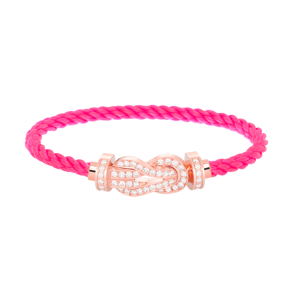 [Vicky]CHANCE LARGE 8 FIGURE BUCKLE FULL DIAMOND BRACELET ROSE GOLD