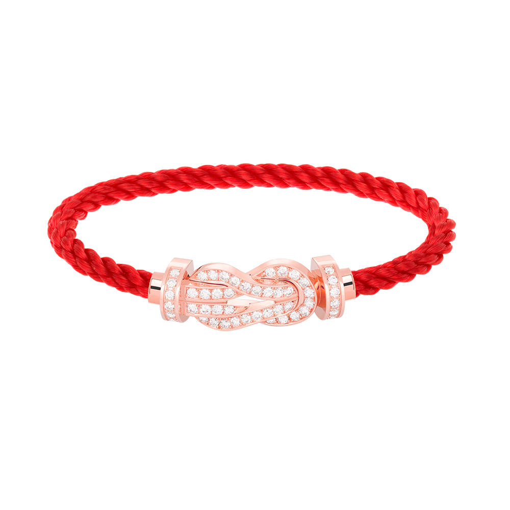 [Vicky]CHANCE LARGE 8 FIGURE BUCKLE FULL DIAMOND BRACELET ROSE GOLD