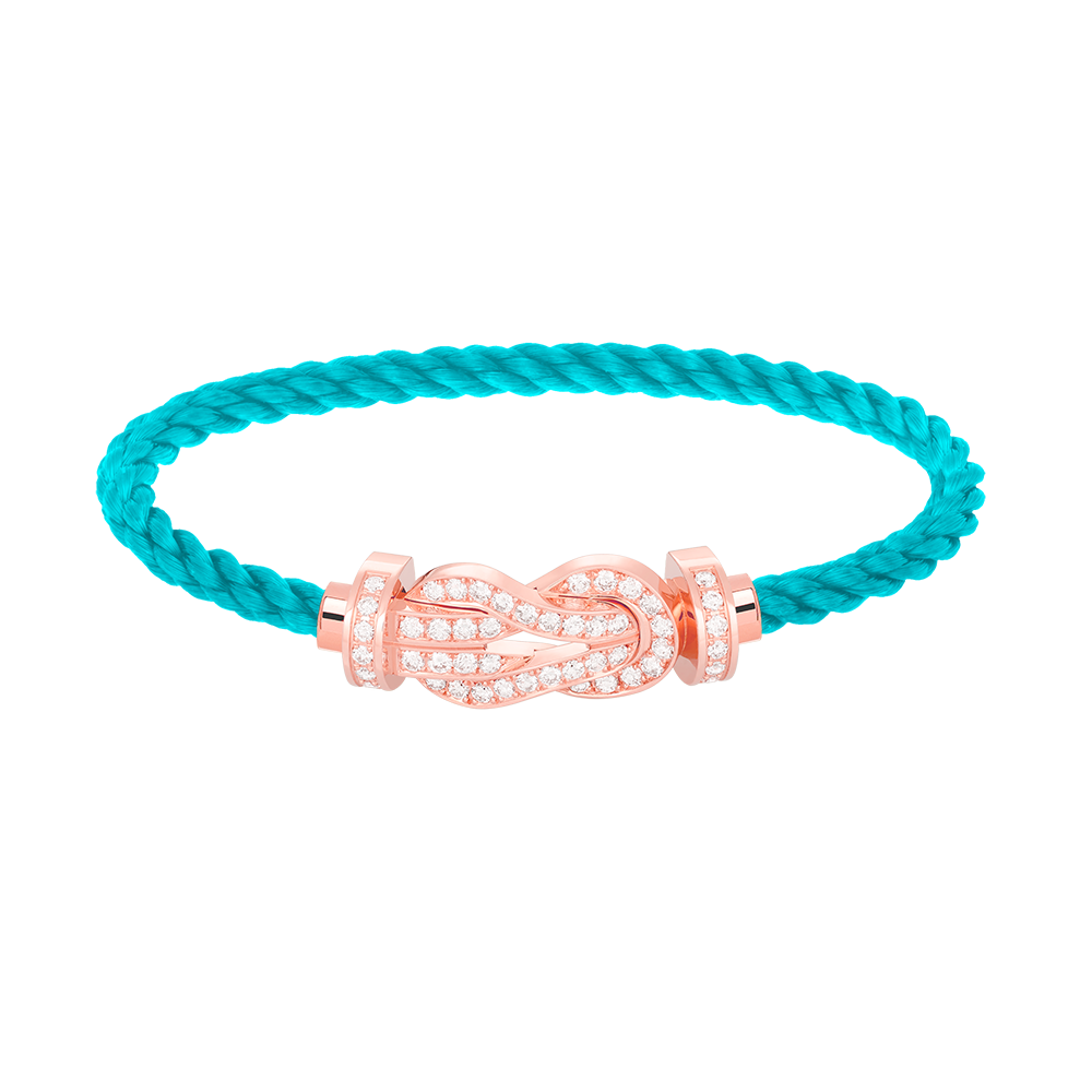 [Vicky]CHANCE LARGE 8 FIGURE BUCKLE FULL DIAMOND BRACELET ROSE GOLD