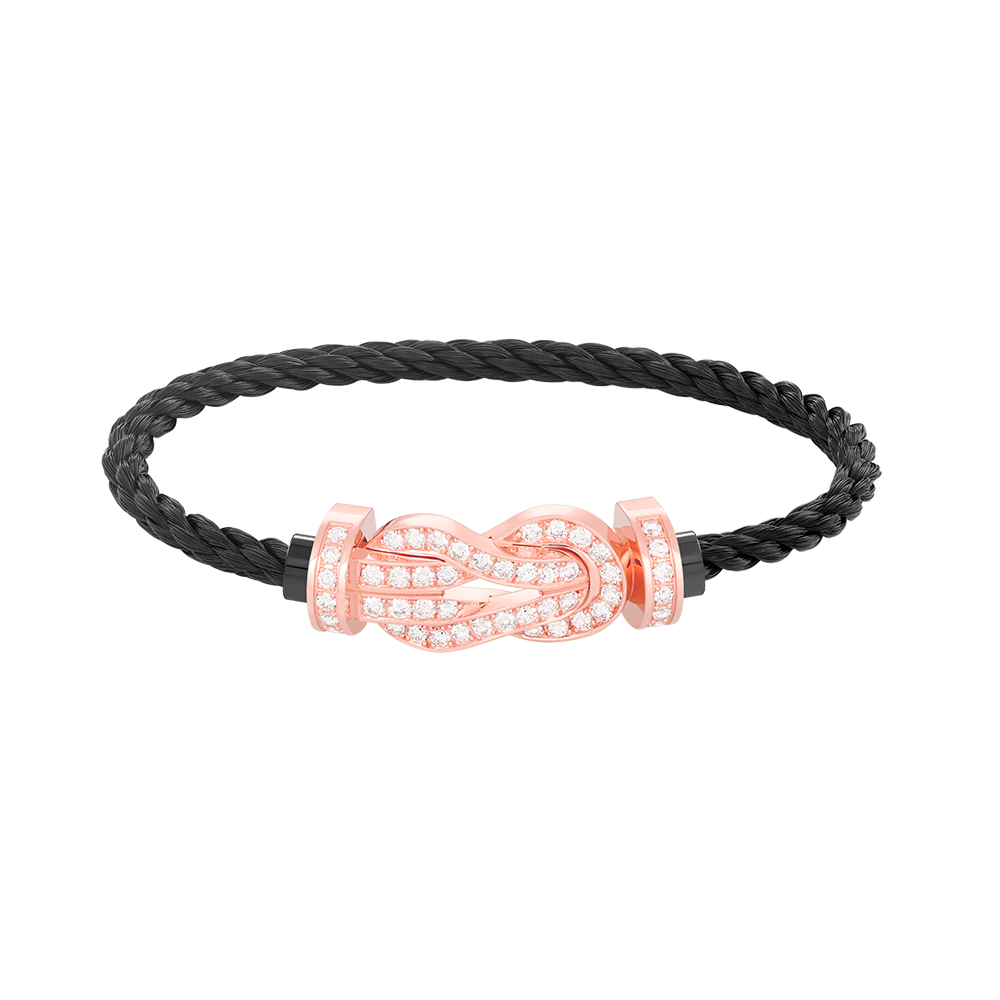 [Vicky]CHANCE LARGE 8 FIGURE BUCKLE FULL DIAMOND BRACELET ROSE GOLD