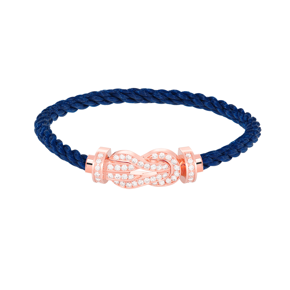 [Vicky]CHANCE LARGE 8 FIGURE BUCKLE FULL DIAMOND BRACELET ROSE GOLD