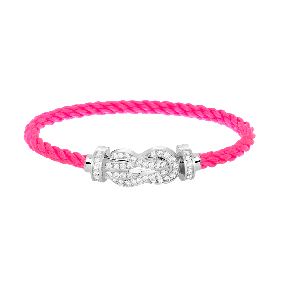 [Vicky]CHANCE LARGE 8 FIGURE BUCKLE FULL DIAMOND BRACELET SILVER