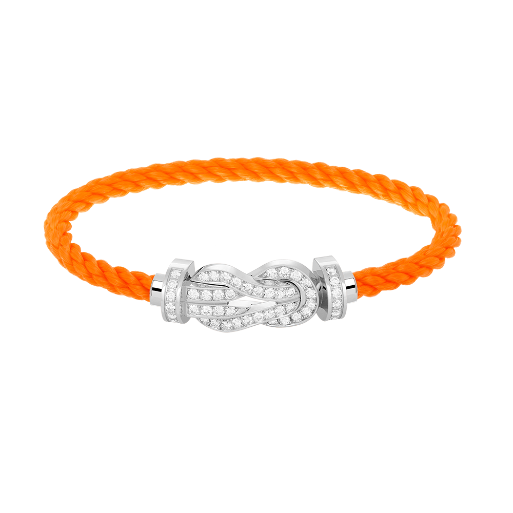 [Vicky]CHANCE LARGE 8 FIGURE BUCKLE FULL DIAMOND BRACELET SILVER
