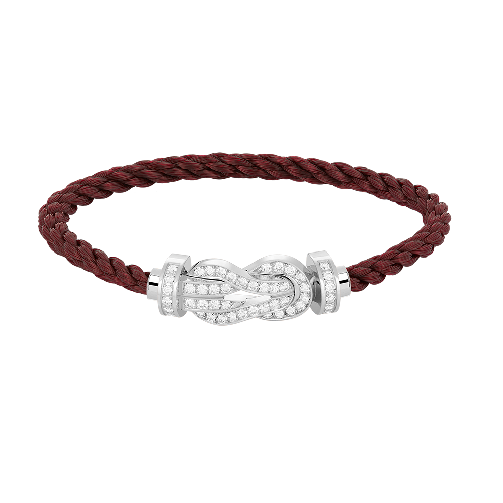 [Vicky]CHANCE LARGE 8 FIGURE BUCKLE FULL DIAMOND BRACELET SILVER