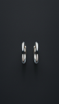 Minimalist silver hoop earrings
