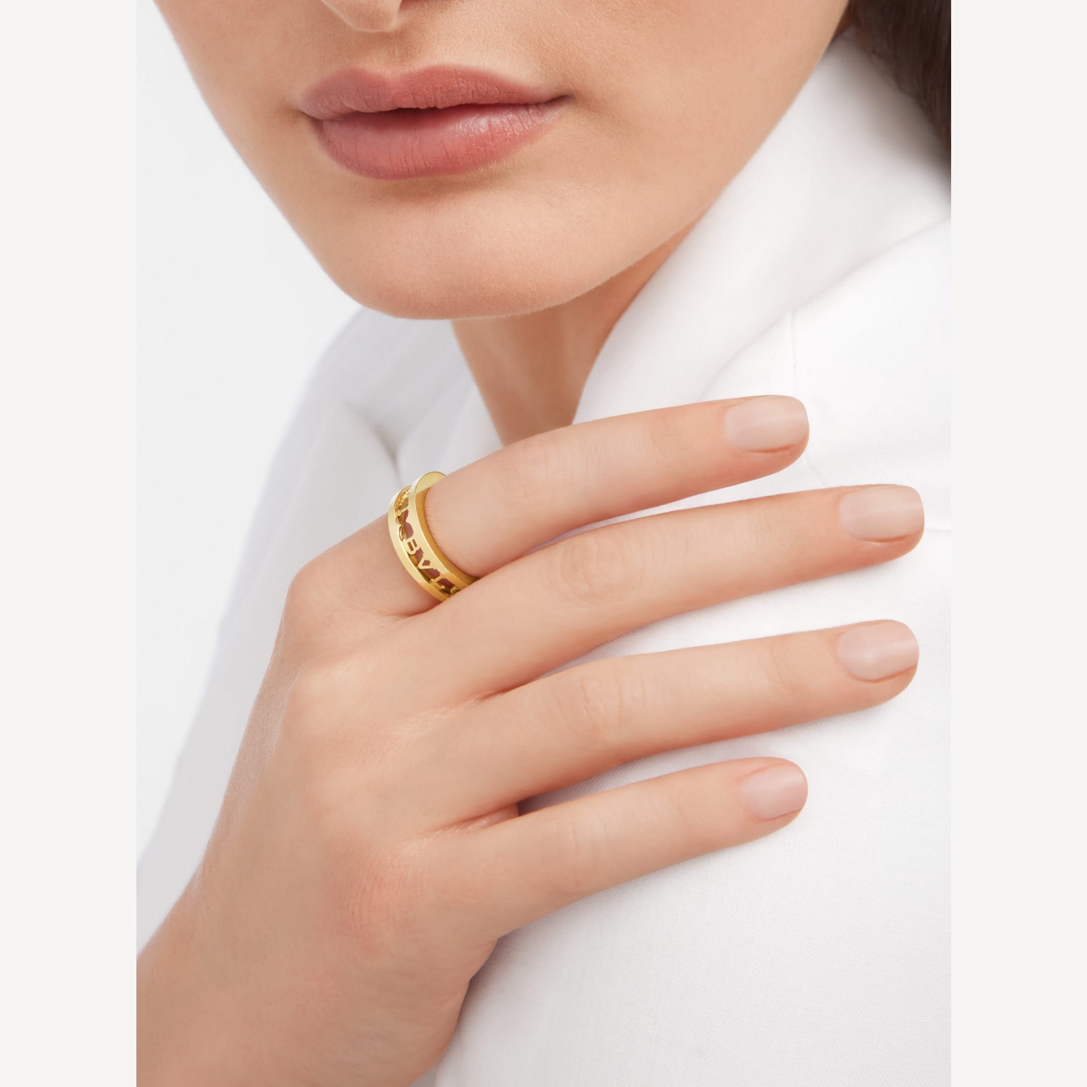 [Vicky]ZERO 1 ONE-BAND WITH OPENWORK LOGO SPIRAL RING