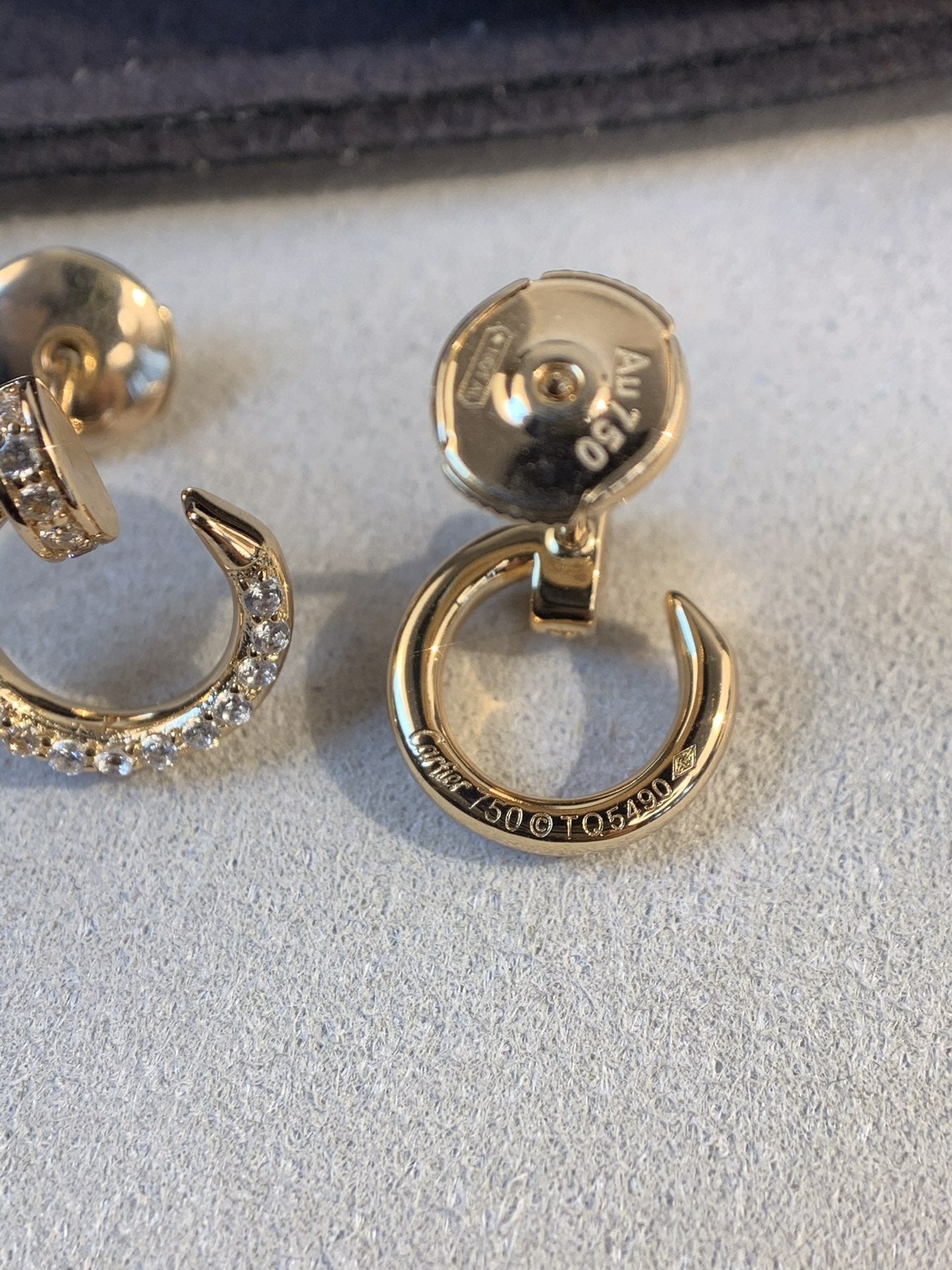 [Vicky]JUSTE EARRINGS GOLD DIAMONDS