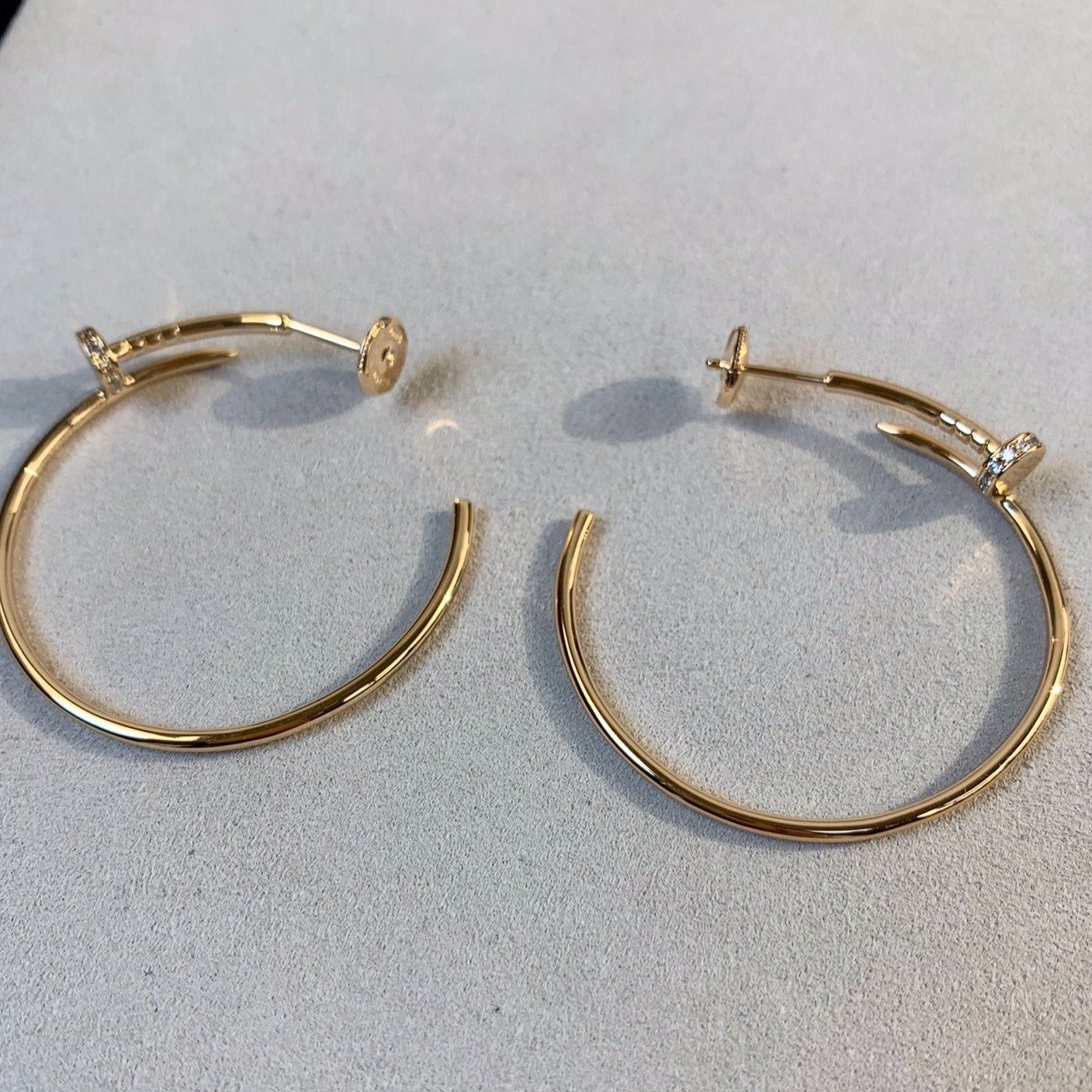 [Vicky]JUSTE EARRINGS GOLD DIAMONDS 1.8MM