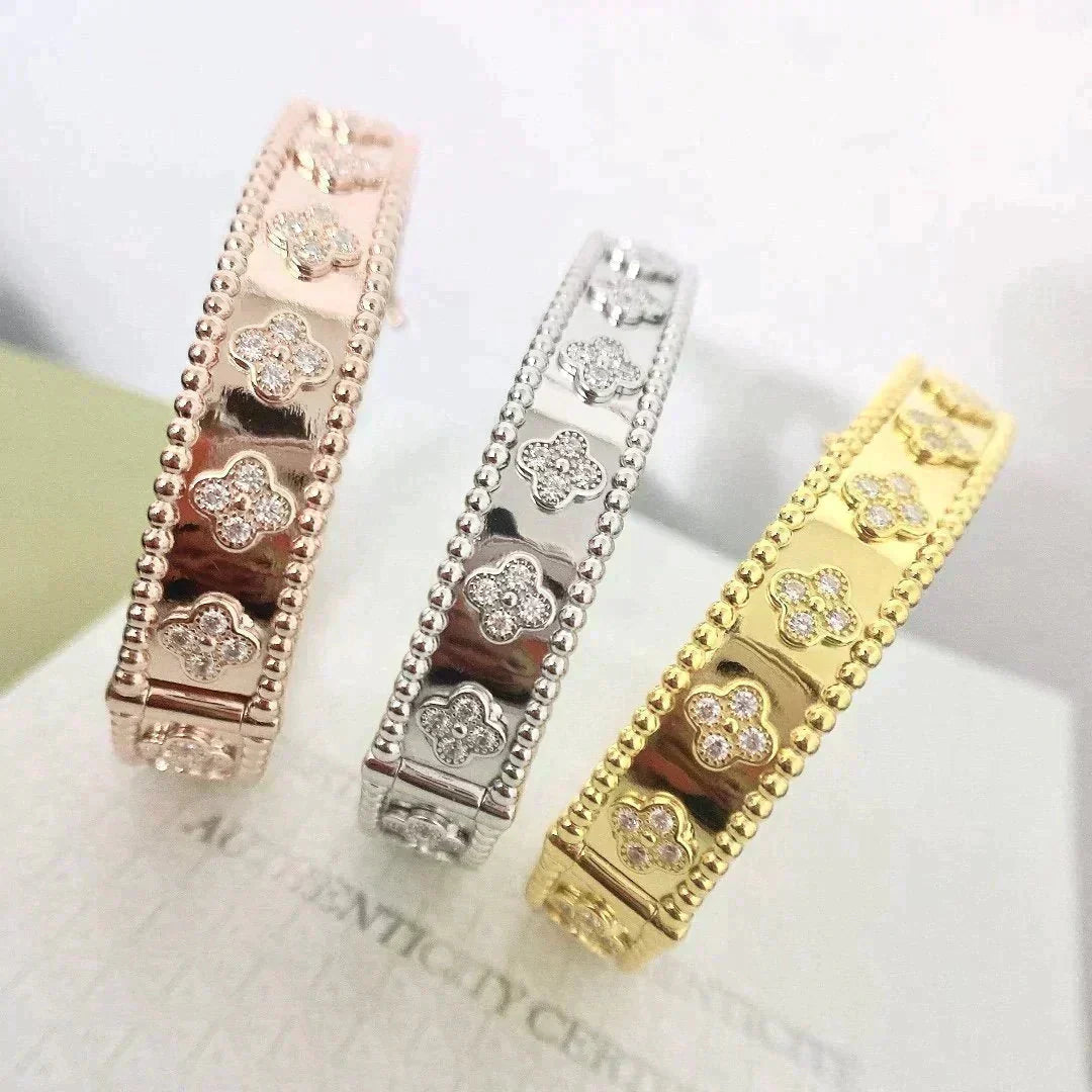[Vicky]CLOVER BRACELET 8MM DIAMONDS