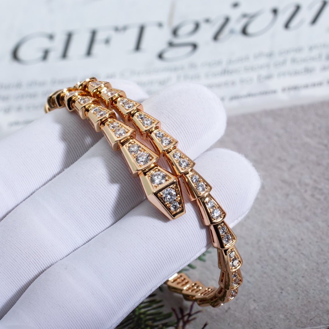 [Vicky]SERPENTI BRACELET 6.8MM PINK GOLD DIAMOND