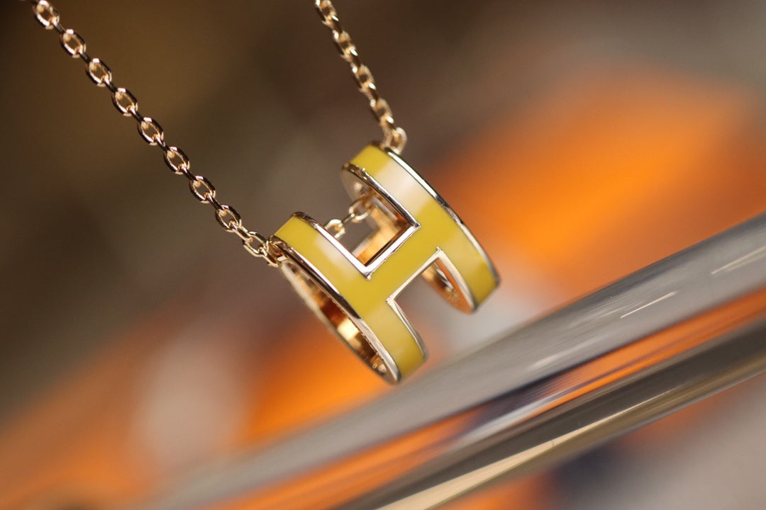 [Vicky]POP H PEDANT PINK GOLD