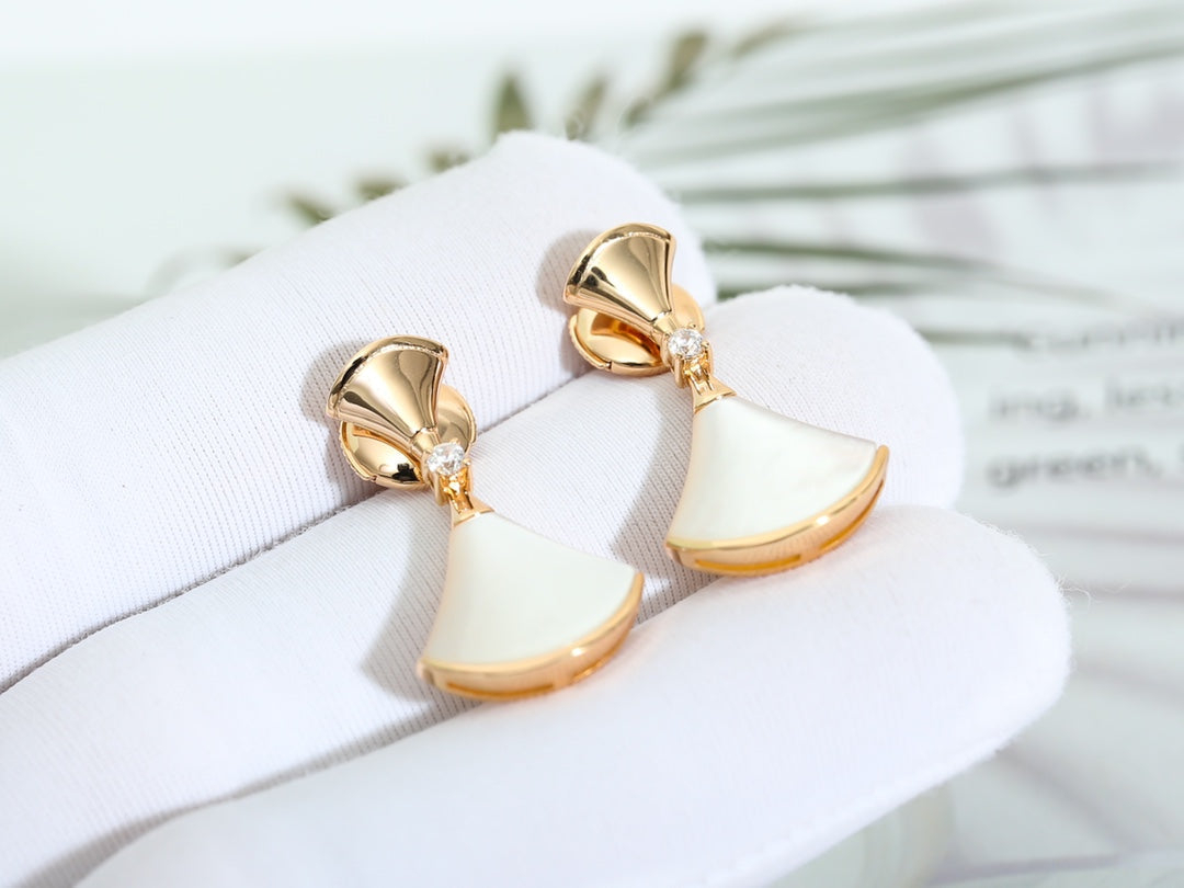 [Vicky]DREAM MOP PINK GOLD EARRINGS