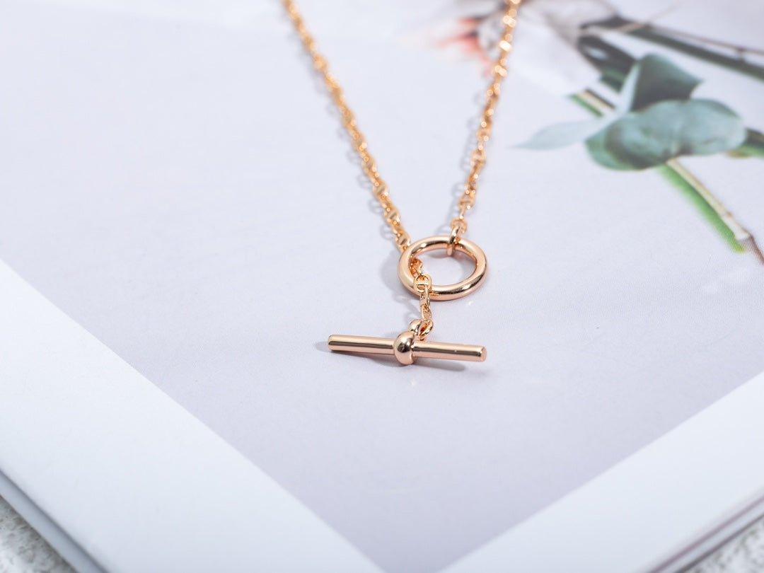 [Vicky]ECHAPPEE NECKLACE PINK GOLD