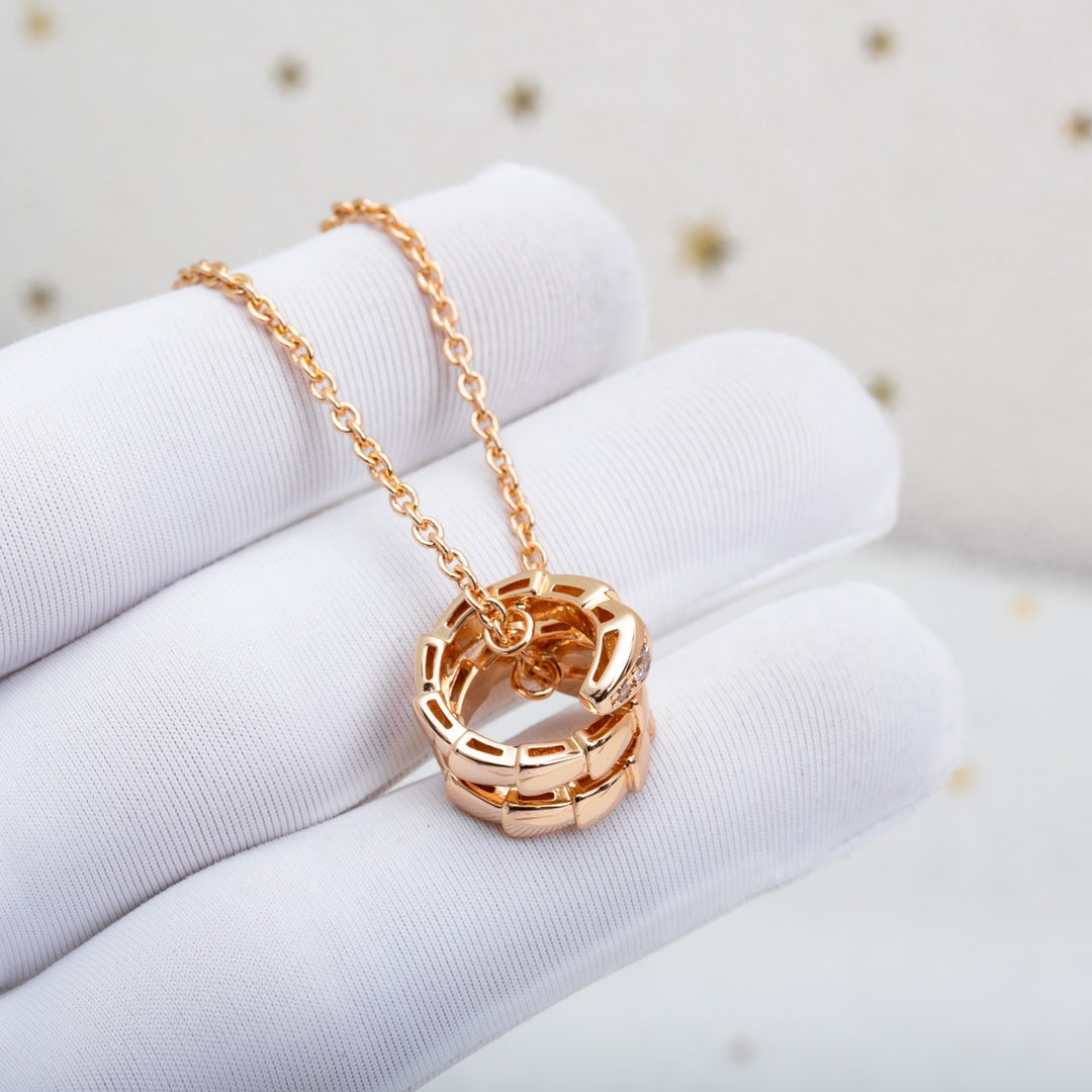 [Vicky]SERPENTI PINK GOLD NECKLACE DIAMOND