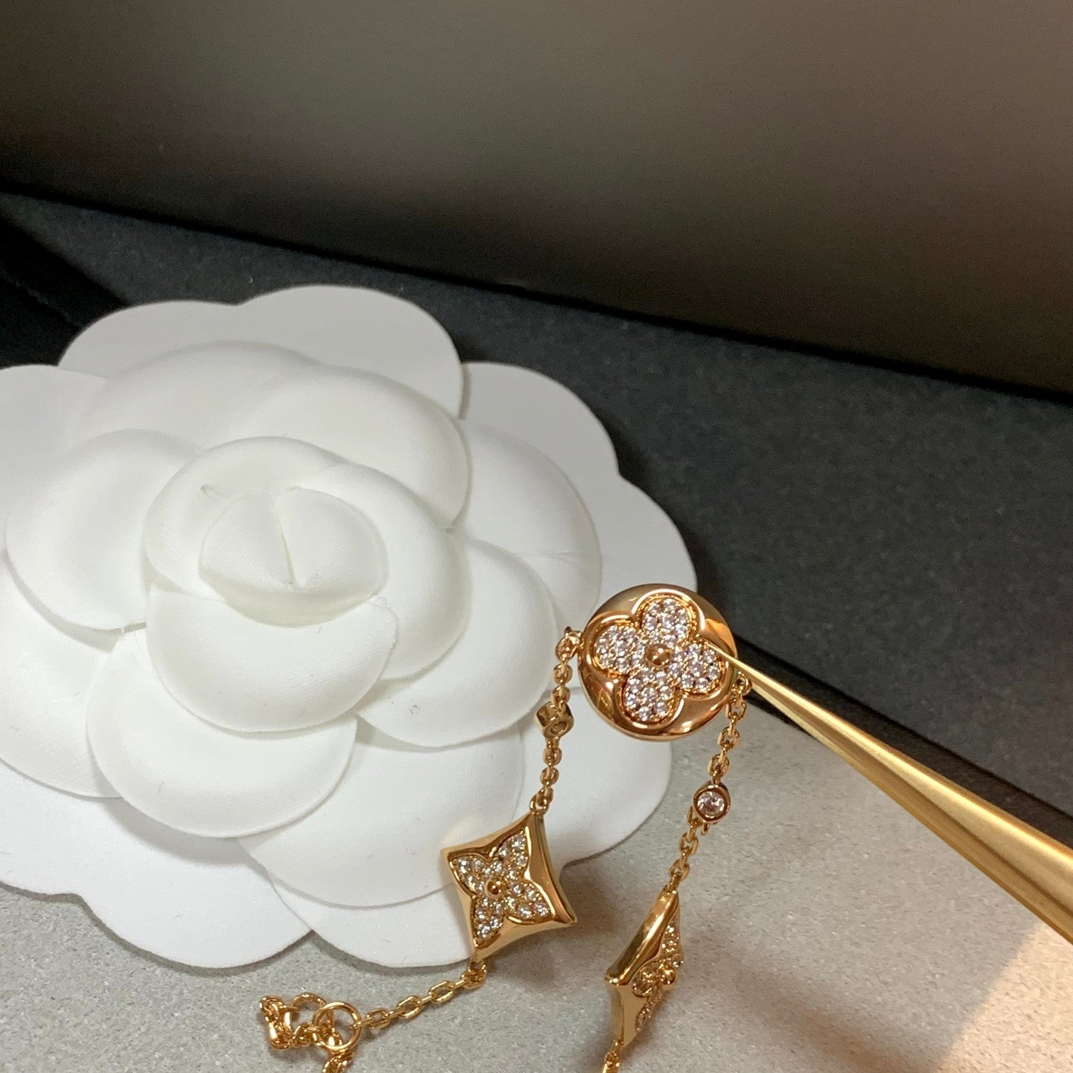 [Vicky]STAR AND SUN 4 MOTIFS GOLD DIAMONDS BRACELET