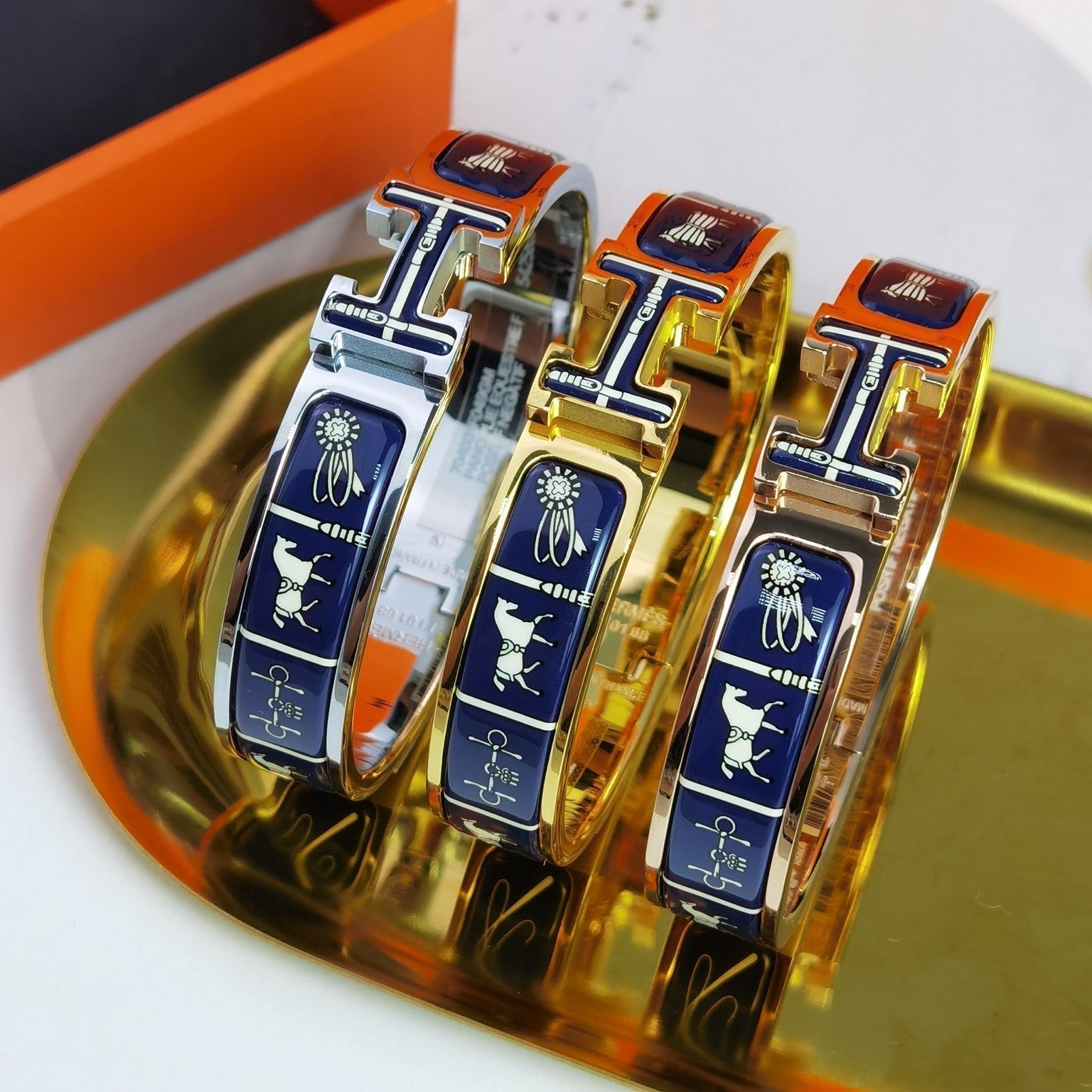 [Vicky]H COUVERTURES DARK BLUE BRACELET