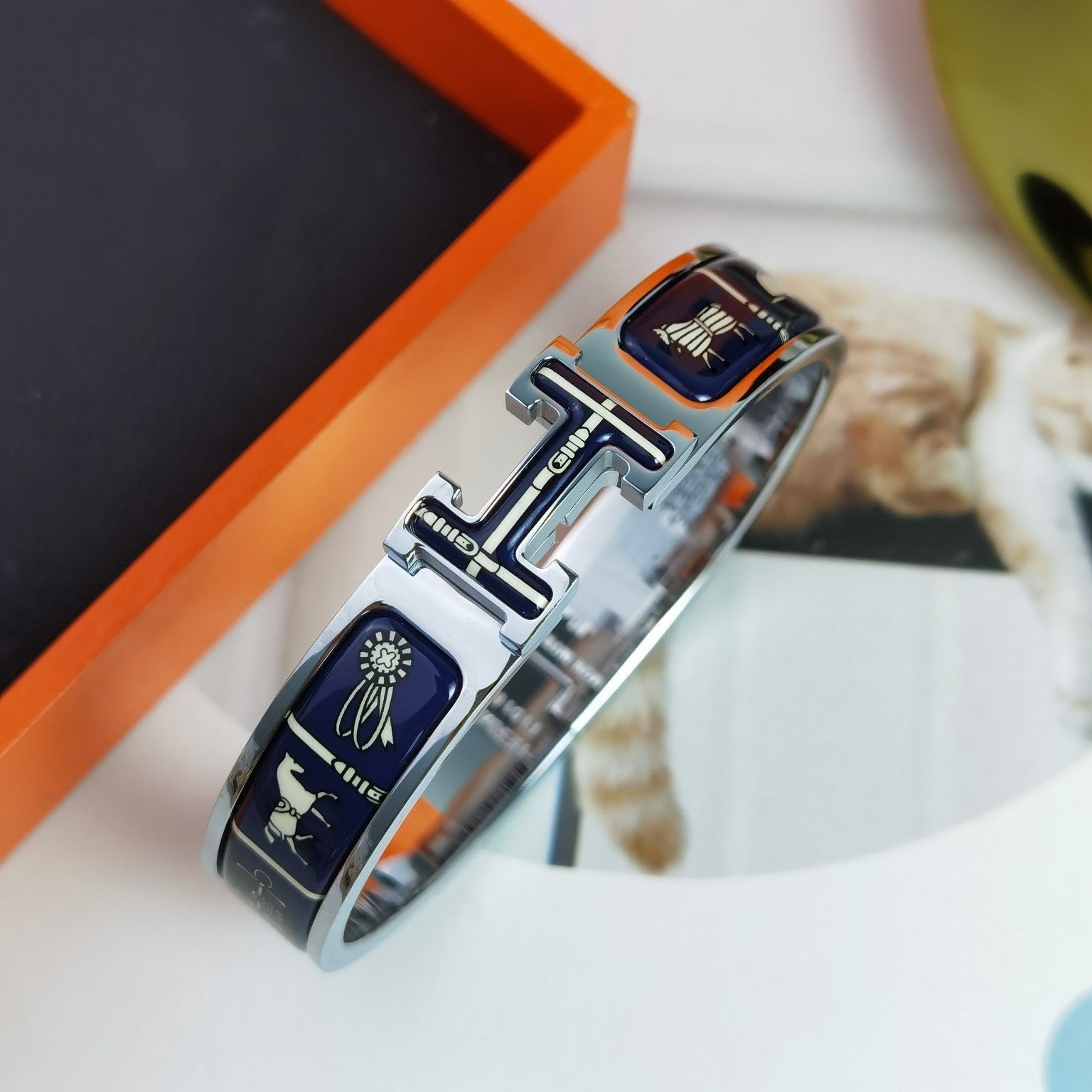 [Vicky]H COUVERTURES DARK BLUE BRACELET