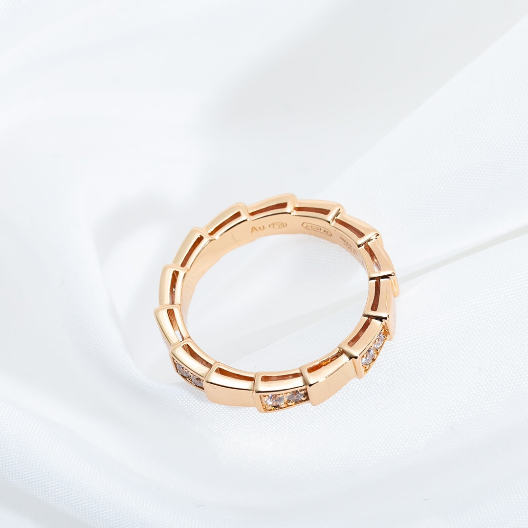 [Vicky]SERPENTI RING PINK GOLD  3MM