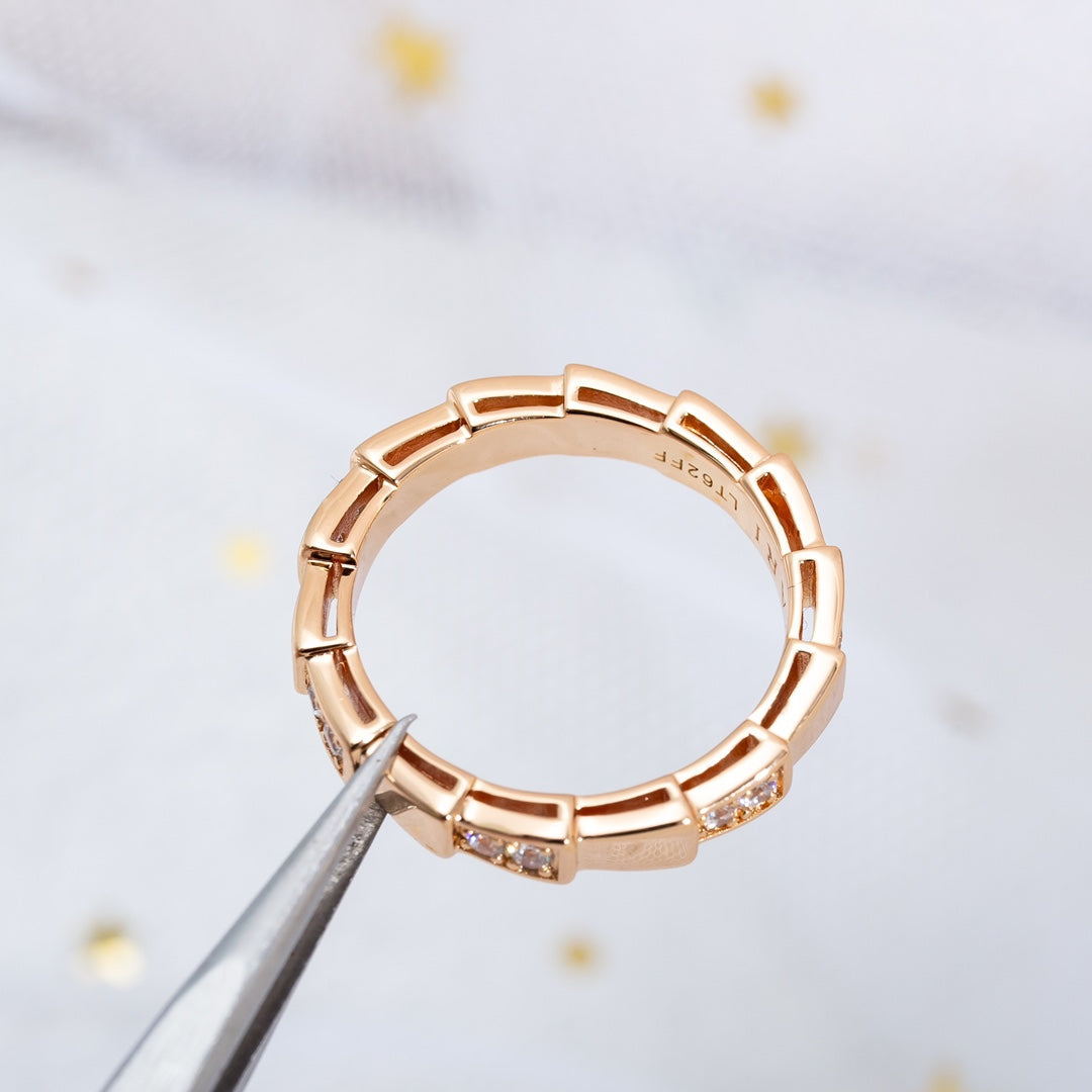 [Vicky]SERPENTI RING PINK GOLD  3MM