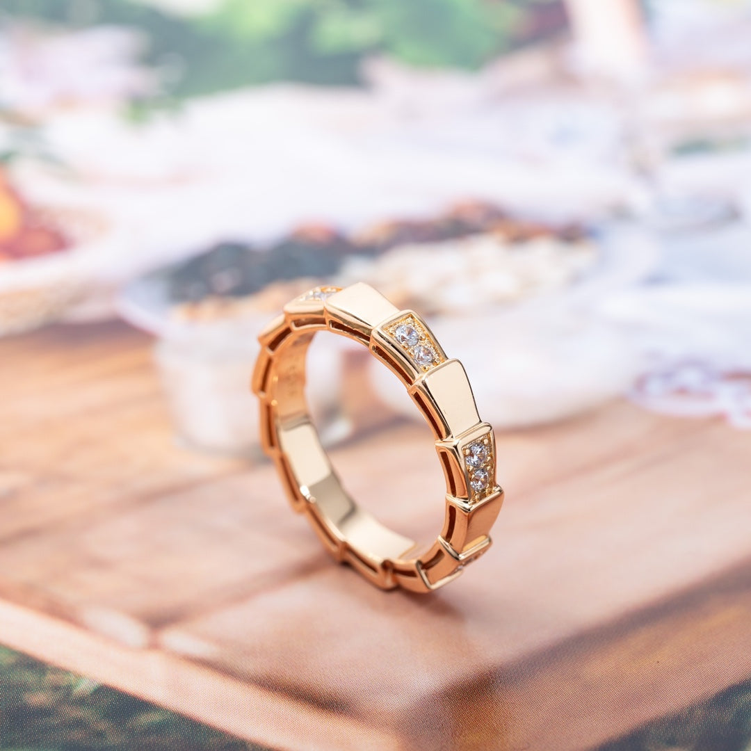 [Vicky]SERPENTI RING PINK GOLD  3MM