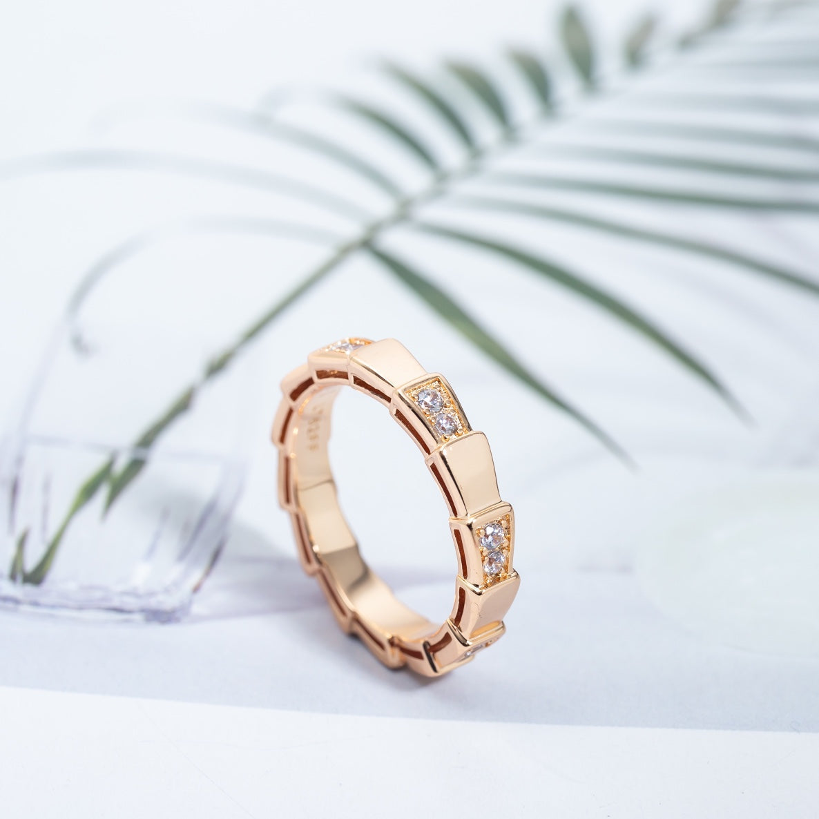 [Vicky]SERPENTI RING PINK GOLD  3MM