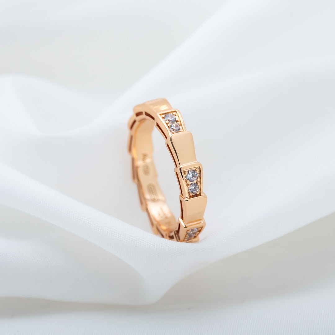 [Vicky]SERPENTI RING PINK GOLD  3MM