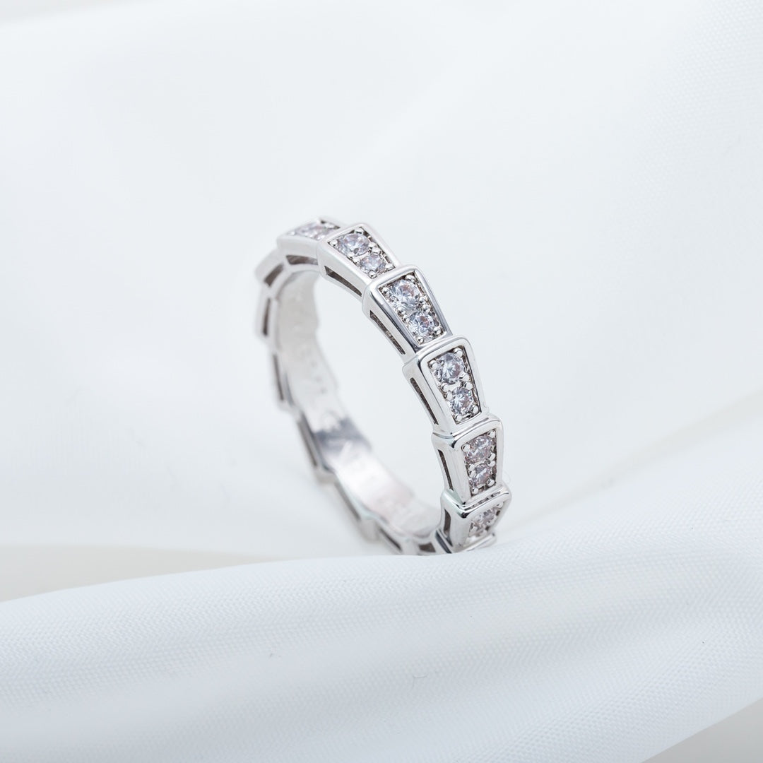 [Vicky]SERPENTI RING SILVER DIAMOND PAVED 3MM
