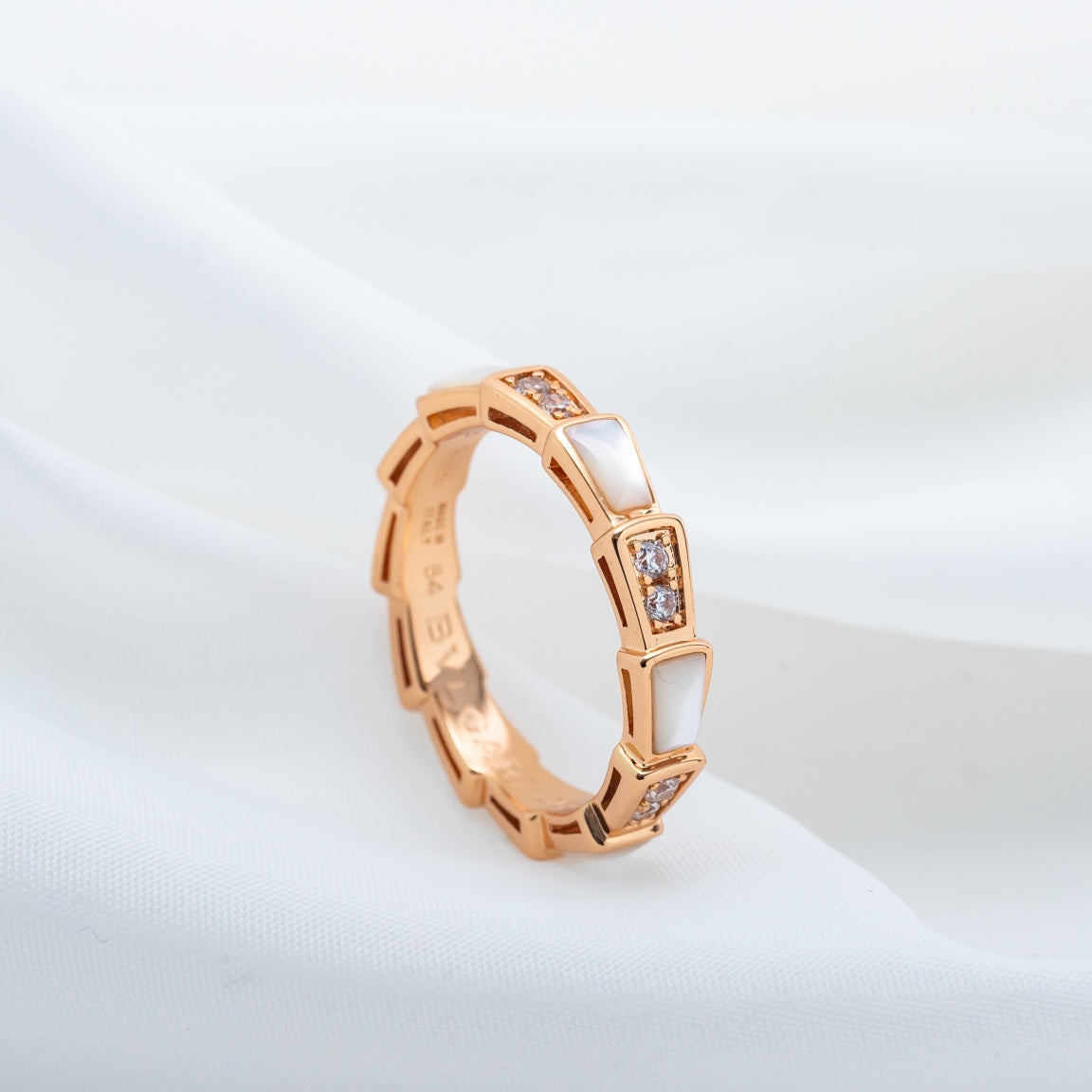 [Vicky]SERPENTI RING PINK GOLD DIAMOND MOP 3MM