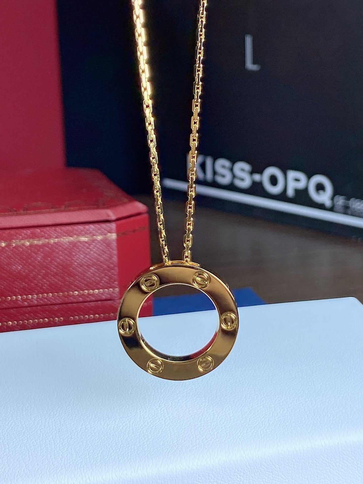 [Vicky]LOVE NECKLACE 16MM