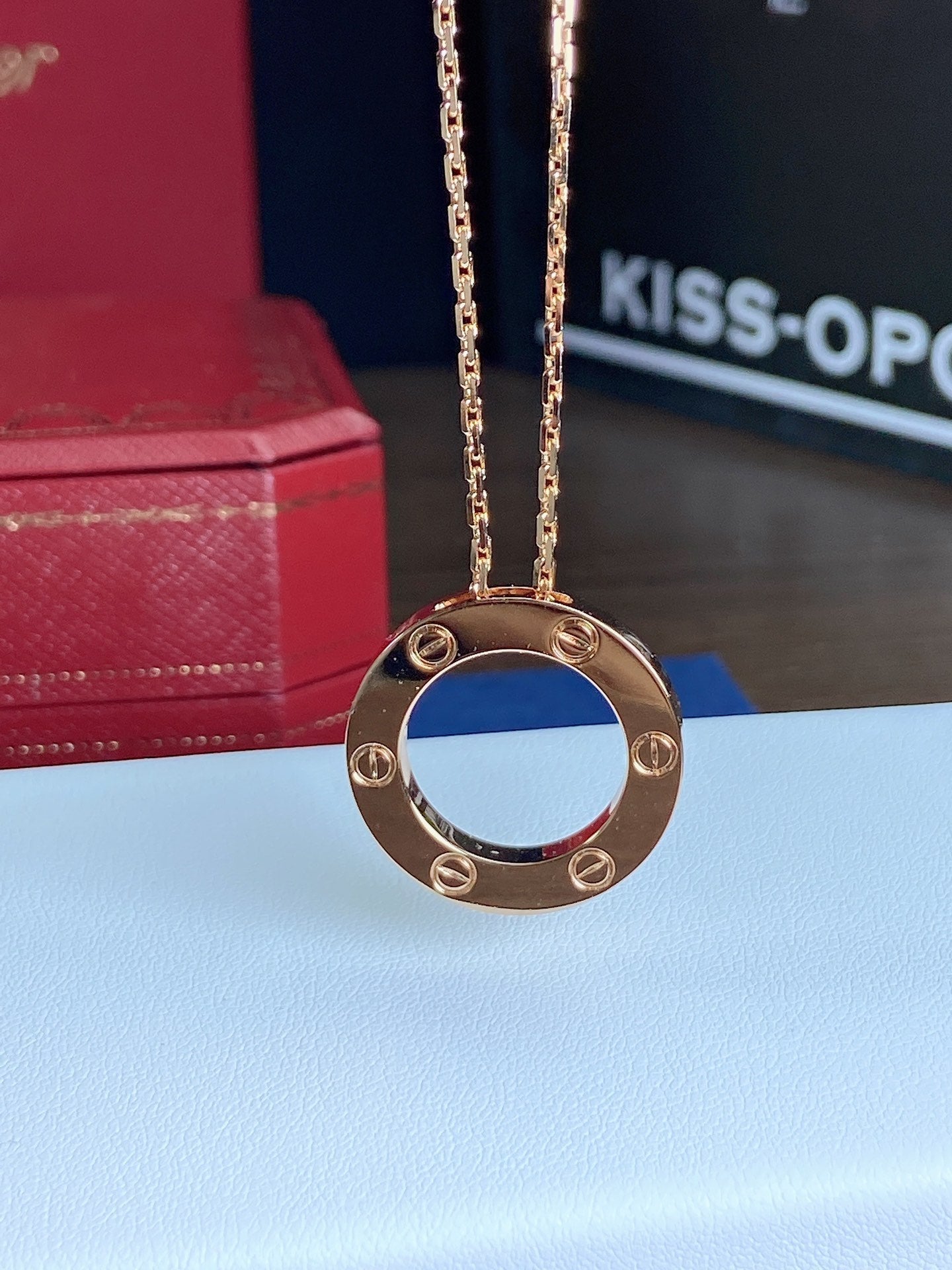 [Vicky]LOVE NECKLACE 16MM