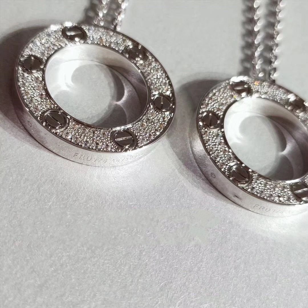 [Vicky]LOVE NECKLACE ADJUSTABLE SILVER