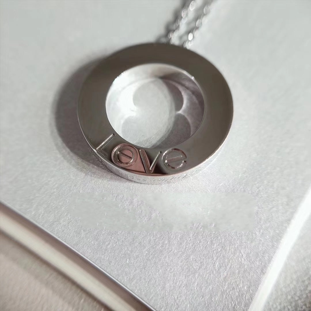 [Vicky]LOVE NECKLACE ADJUSTABLE SILVER