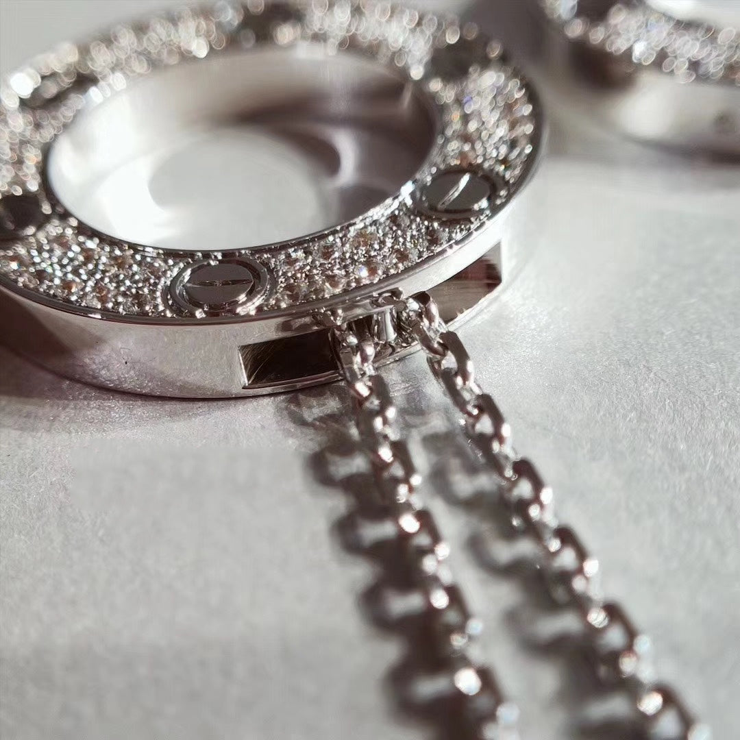 [Vicky]LOVE NECKLACE ADJUSTABLE SILVER