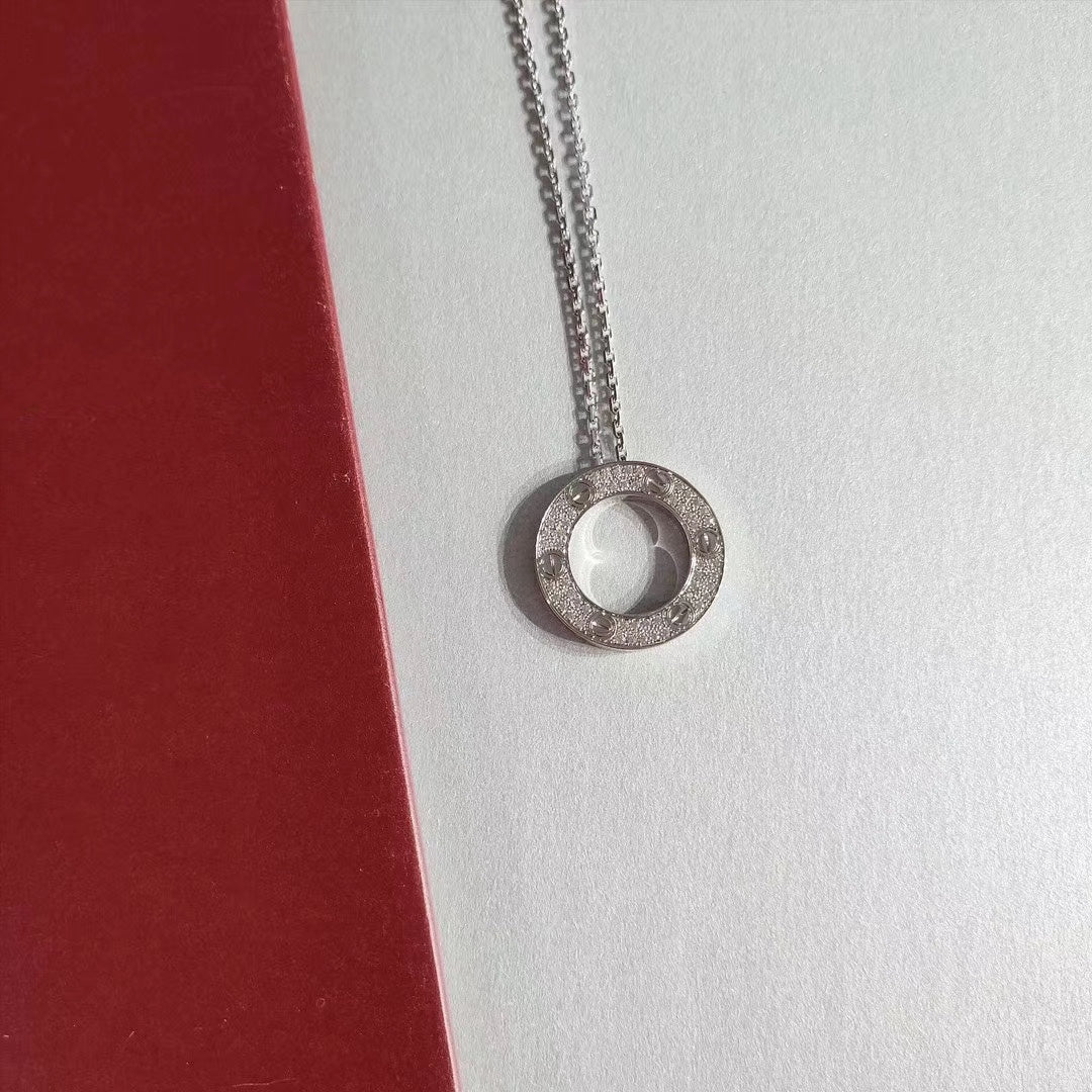 [Vicky]LOVE NECKLACE ADJUSTABLE SILVER