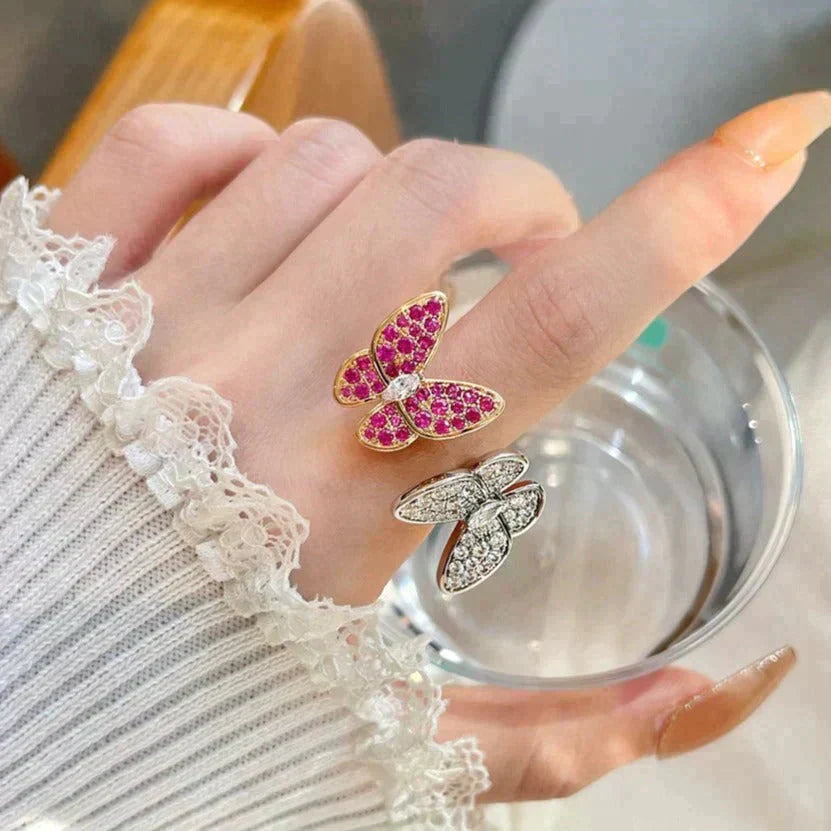 [Vicky]TWIN BUTTERFLY DIAMOND RING