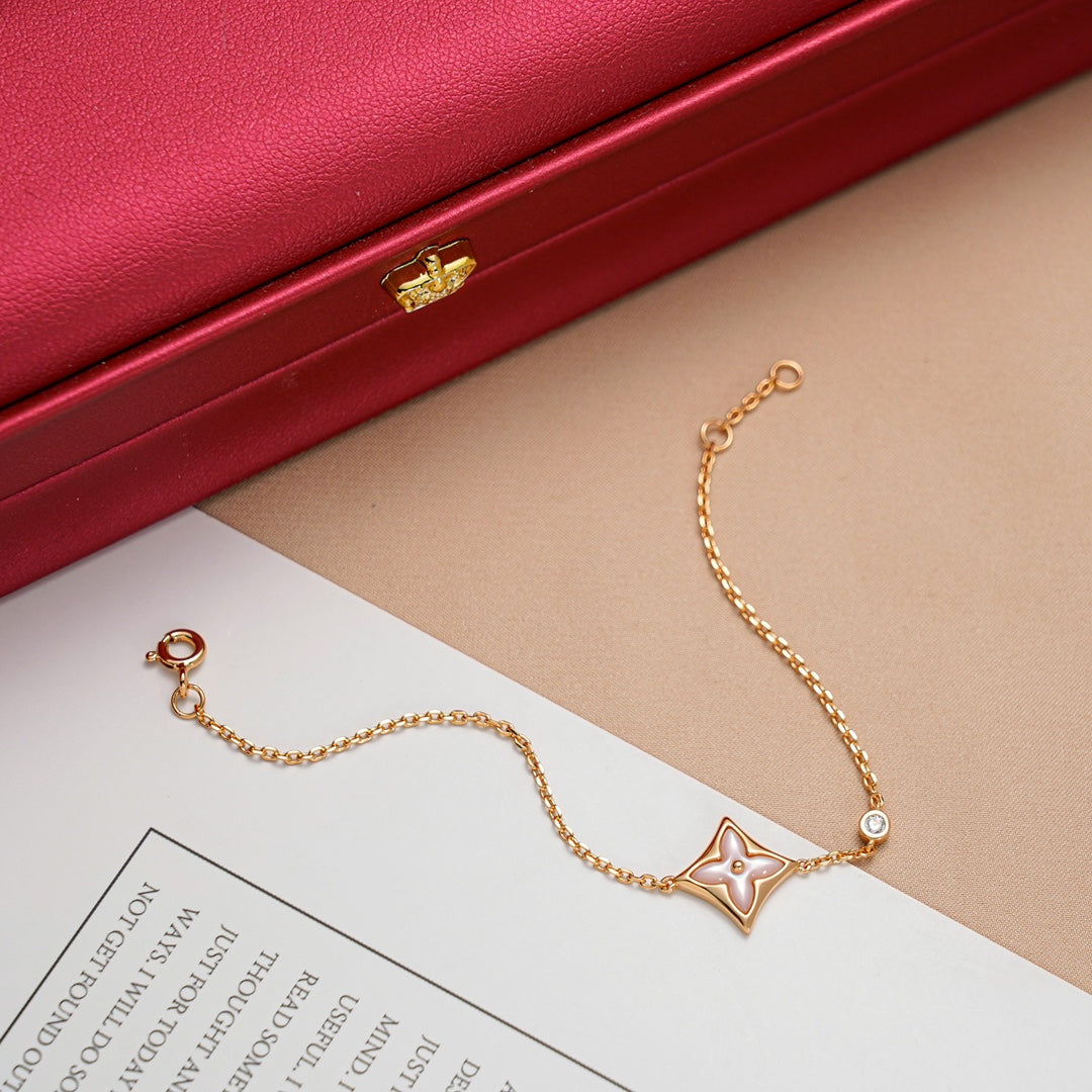 [Vicky]STAR 1 DIAMOND PINK GOLD BRACELET