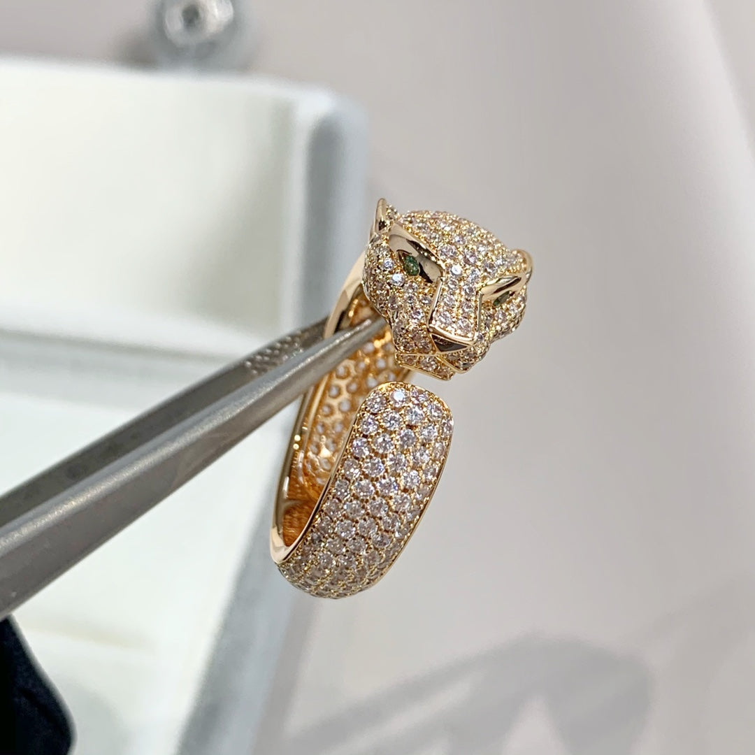 [Vicky]PANTHERE PINK GOLD DIAMOND RING
