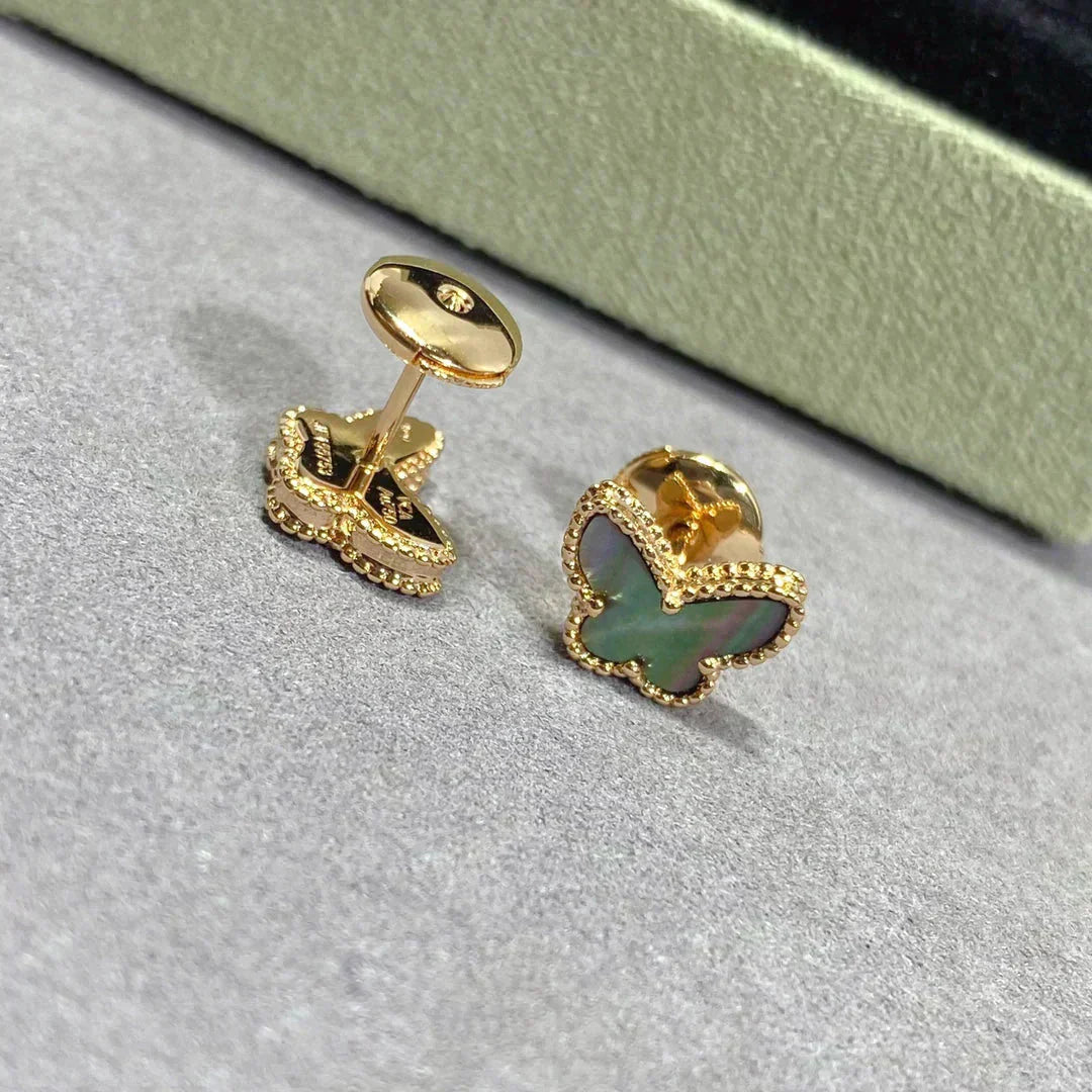 [Vicky]BUTTERFLY DARK MOP  EARRINGS