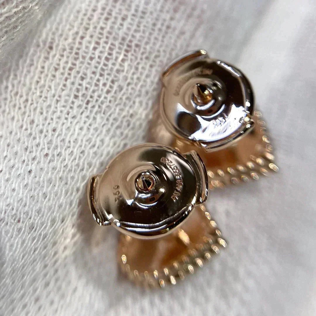 [Vicky]HEART CARNELIAN STUD EARRINGS