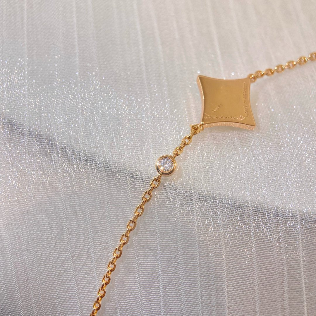 [Vicky]COLOR STAR PINK GOLD DIAMOND BRACELET