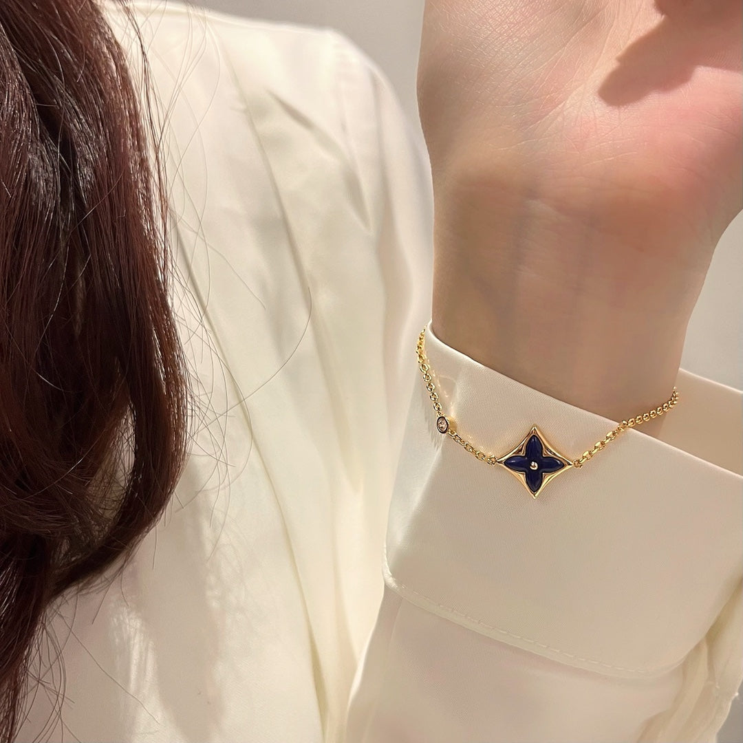[Vicky]COLOR STAR PINK GOLD DIAMOND BRACELET