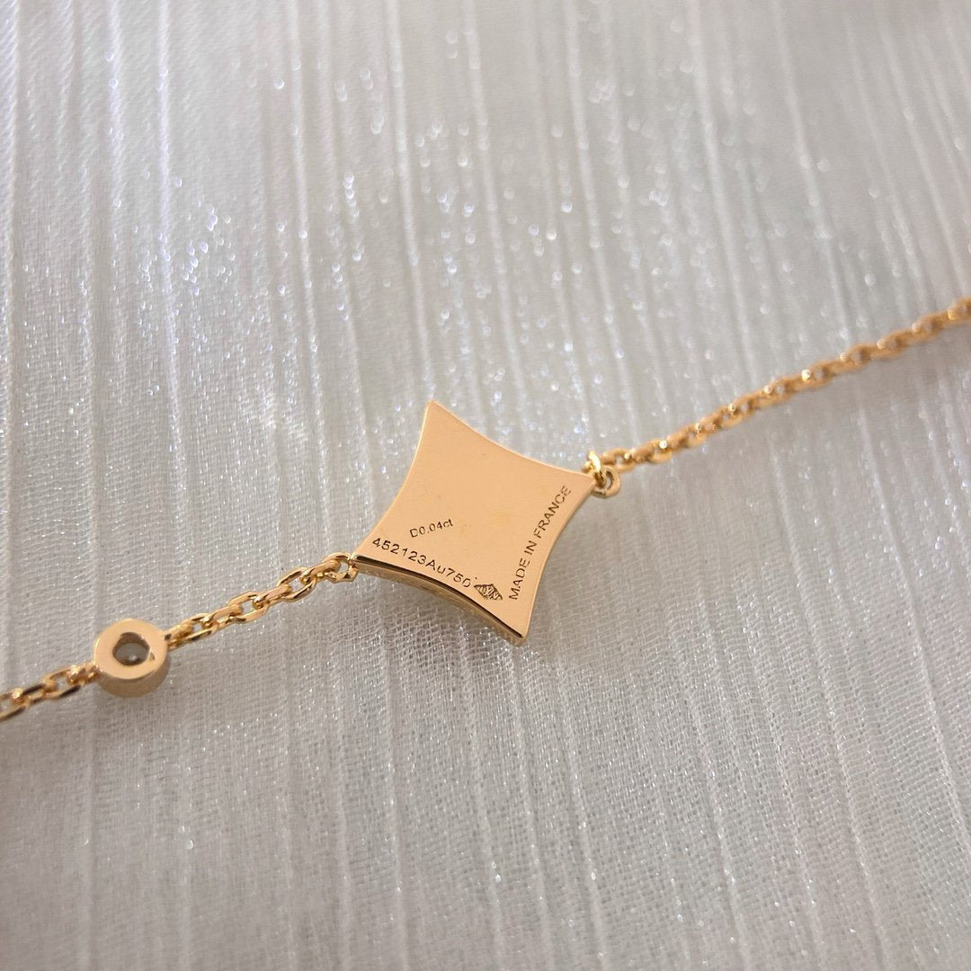 [Vicky]COLOR STAR CARNELIAN PINK GOLD DIAMOND BRACELET