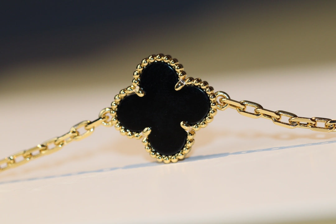 [Vicky]CLOVER 20 MOTIFS ONYX ROSE GOLD