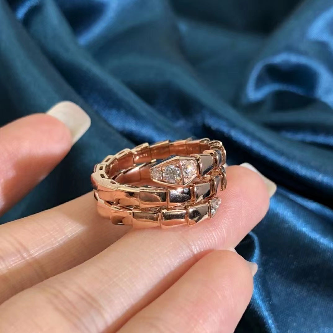 [Vicky]SERPENTS DOUBLE ROW DIAMOND RING