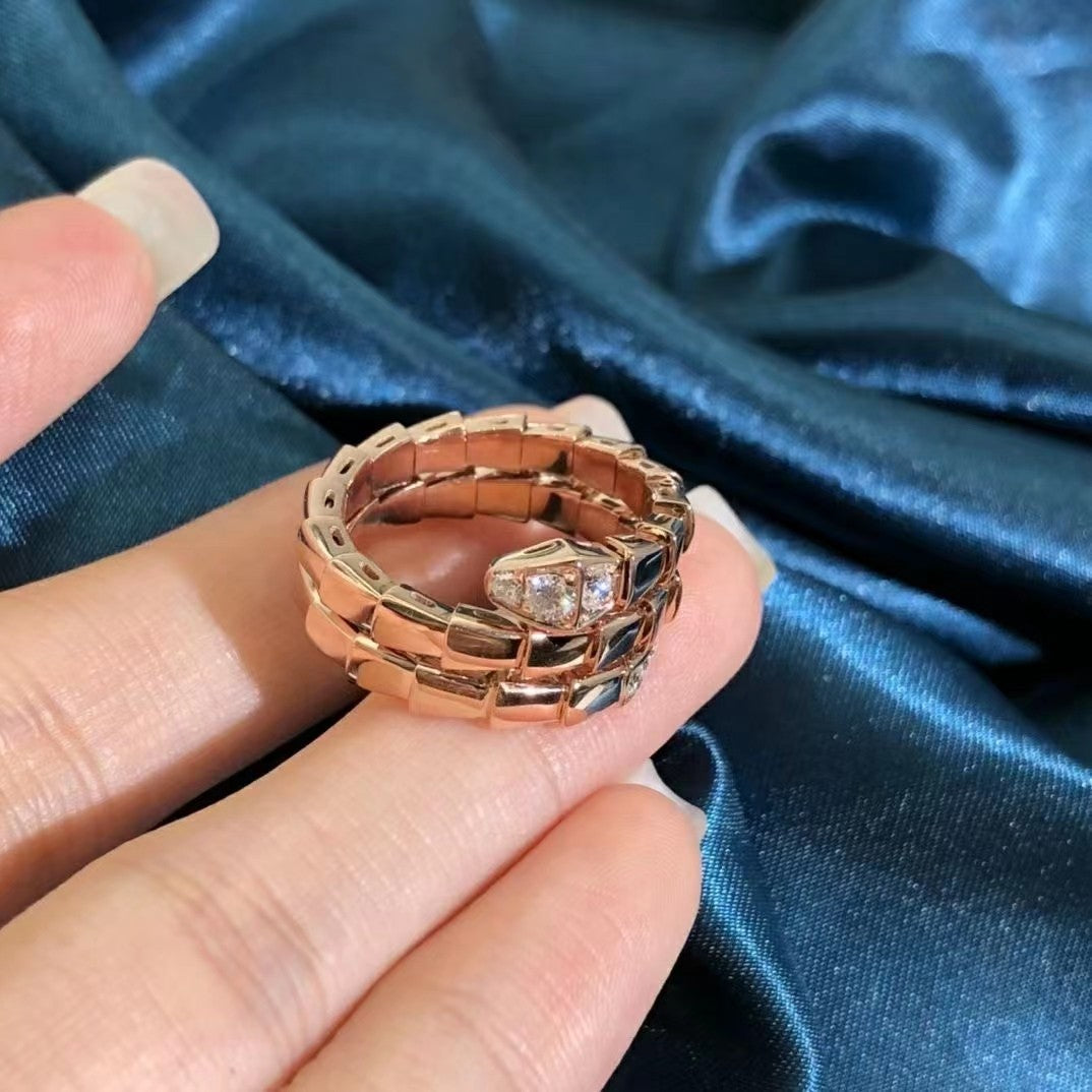 [Vicky]SERPENTS DOUBLE ROW DIAMOND RING